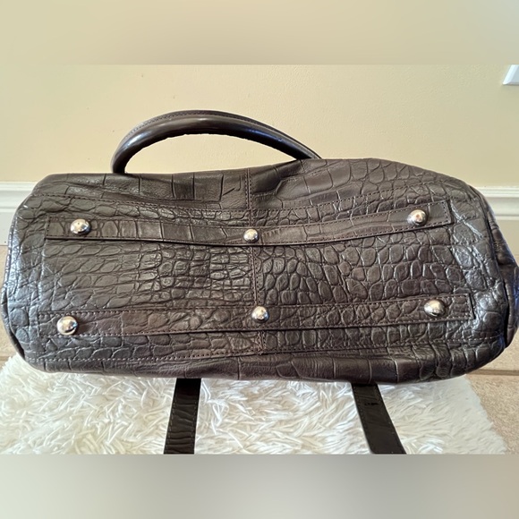 Brown croc print purse - Picture 5 of 13